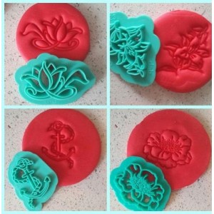 Blumen Patchwork Moulds 4'er Set